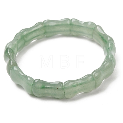 Bamboo Natural Green Aventurine Beads Stretch Bracelets for Women Men BJEW-K272-01P-1