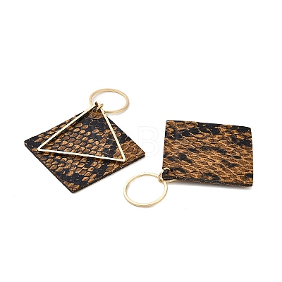 Brass with PU Leather Pendants FIND-Z048-08B-KCG-1