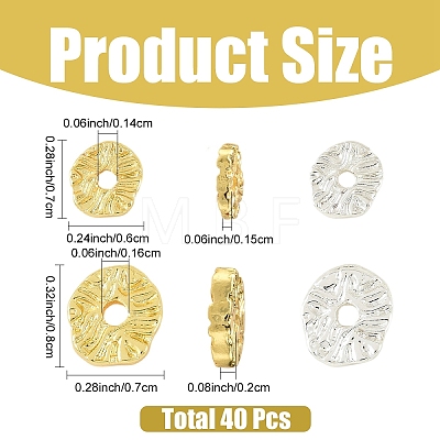 40Pcs 4 Styles Alloy Beads FIND-YW0012-92-1