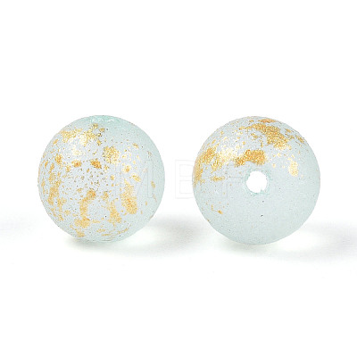 Baking Paint Glass Beads DGLA-N014-8mm-01K-1
