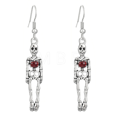 Alloy Enamel Pendant Dangle Earrings PW-WG2DBDB-04-1