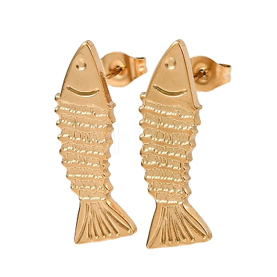 304 Stainless Steel Stud Earrings for Women EJEW-F410-01G-1