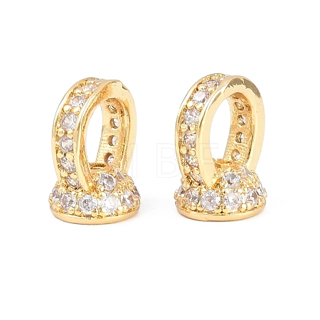 Brass Micro Pave Cubic Zirconia Pendant Bails KK-H268-12G-1