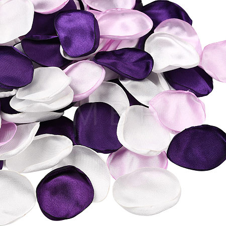 Polyester Artificial Rose Flower Petals AJEW-WH20067-107L-1