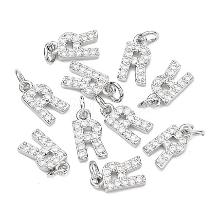 SHEGRACE Brass Micro Pave Clear Cubic Zirconia Pendants XGRQ29664-394P-R-1