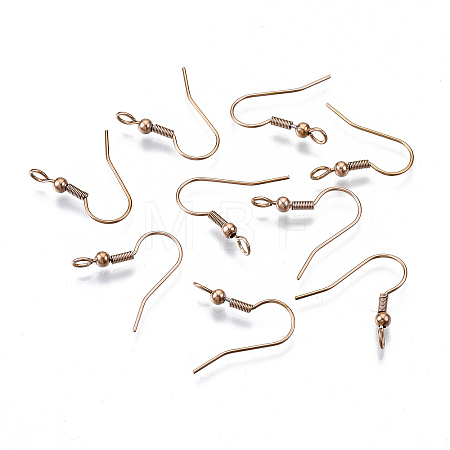 304 Stainless Steel Earring Hooks X-STAS-S111-003RG-1