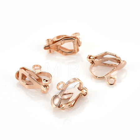 Brass Clip-on Earring Findings KK-F777-02LG-1