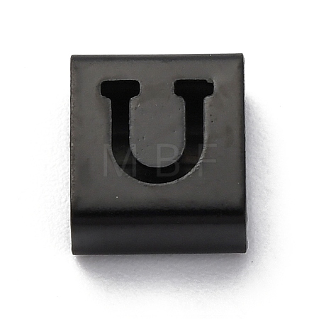 Ion Plating(IP) 304 Stainless Steel Square Slide Charms STAS-L132-09U-B-1