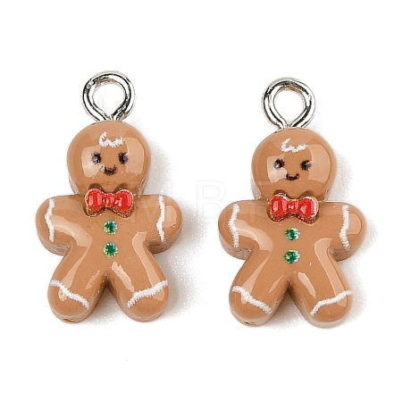 Christmas Theme Opaque Resin Pendants RESI-S08-02R-1