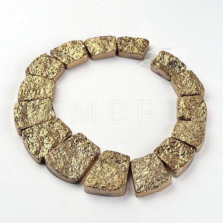 Electroplated Natural Dragon Bone Stone Graduated Beads Strands G-I177-01A-1