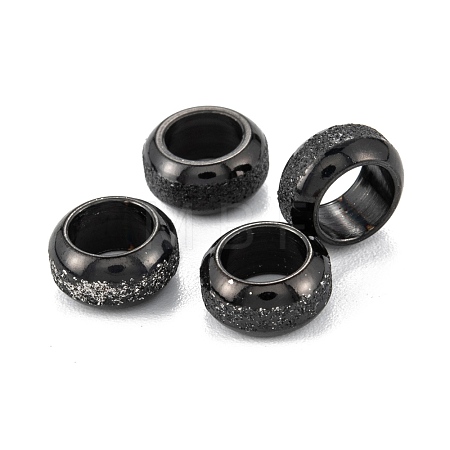 Frosted 201 Stainless Steel European Beads STAS-B020-13EB-1