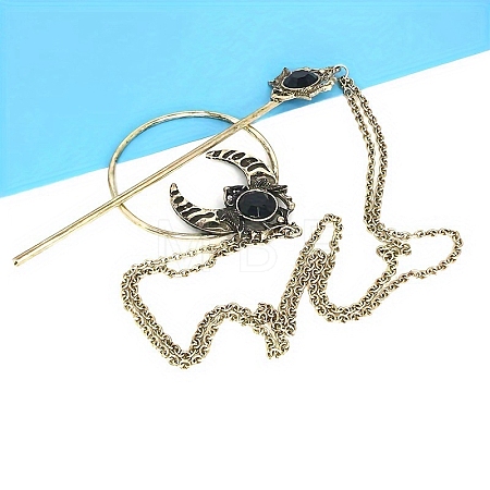 Alloy Rhinestone Hair Sticks PW-WG32987-02-1