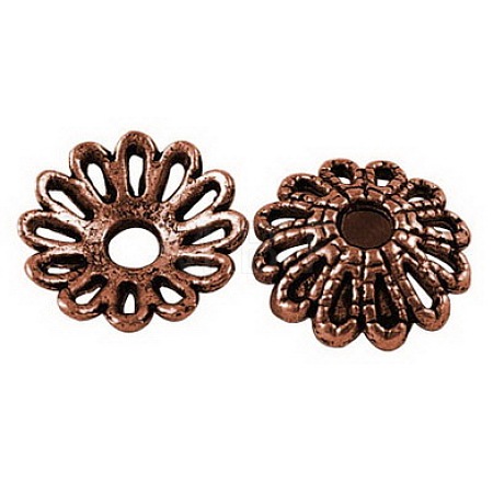 Tibetan Style Fancy Bead Caps LS-TIBE-LF1413YKG-R-FF-1
