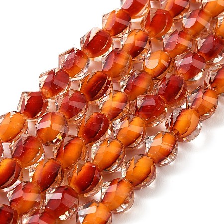 Two Tone Resin Beads Strands GLAA-T035-02I-1