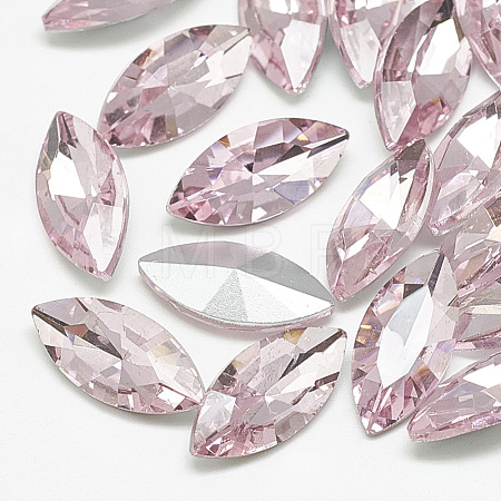Pointed Back Glass Rhinestone Cabochons RGLA-T083-7x15mm-10-1