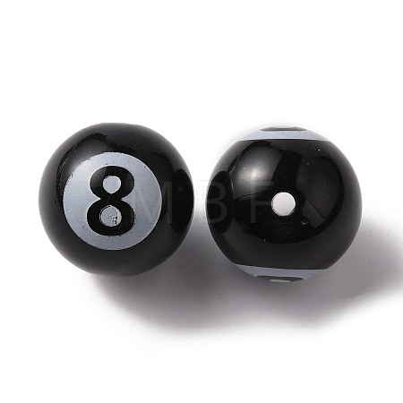Sport Theme Opaque Resin Beads X1-RESI-TAC0016-05-1