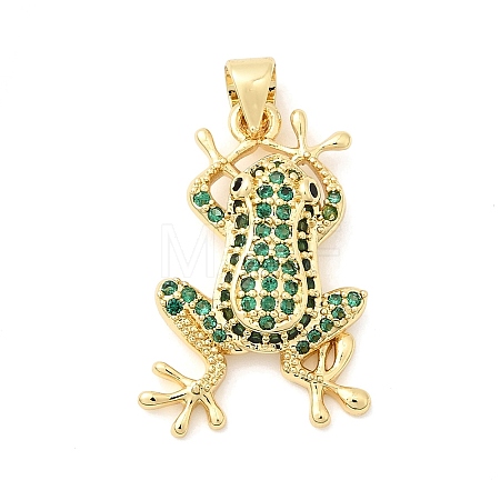 Brass Micro Pave Cubic Zirconia Pendants KK-H529-55B-G-1