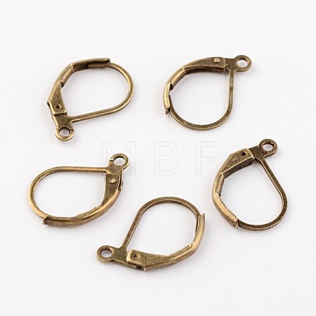 Antique Bronze Brass Leverback Earring Findings X-EC223-NFAB-1