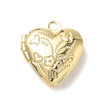 Valentine's Day Brass Locket Pendants KK-L268-022G-01-1