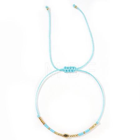 Glass Seed Bead Braided Bracelets for Women AW0420-6-1