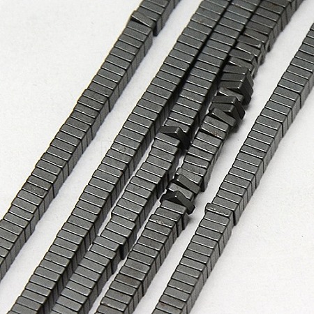 Electroplate Non-magnetic Synthetic Hematite Heishi Beads Strands G-J171B-4x4mm-03-1
