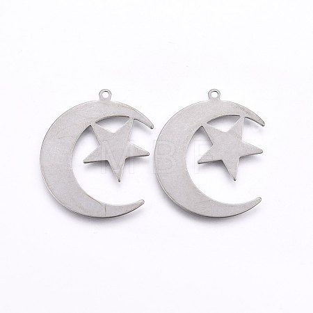 Non-Tarnish 201 Stainless Steel Pendants X-STAS-E438-60P-1
