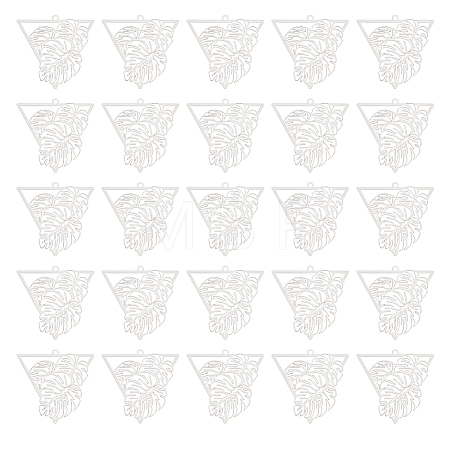 40Pcs 201 Stainless Steel Filigree Pendants STAS-UN0042-12-1