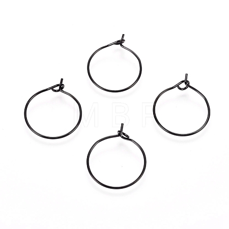 316L Surgical Stainless Steel Hoop Earring Findings STAS-D164-04B-1