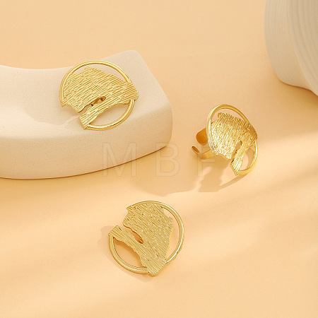 Alloy Stud Earrings & Cuff Rings FS-WGD31BF-02-1