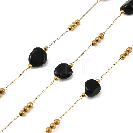 Handmade 316 Stainless Steel Nuggets Link Chains CHS-G051-01G-06-1