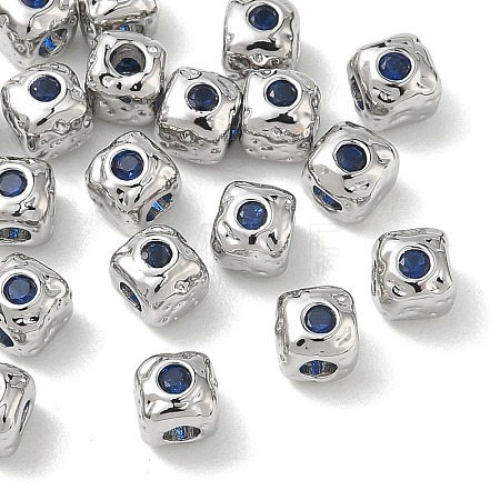 SHEGRACE Brass Cubic Zirconia Beads XGRQ4H909-682P-C-1
