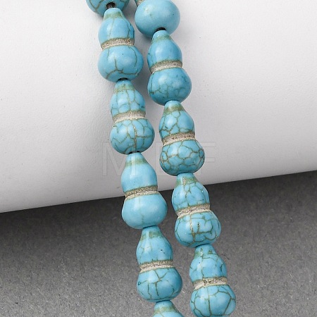 Synthetic Turquoise Dyed Beads Strands G-B184-B02-01-1