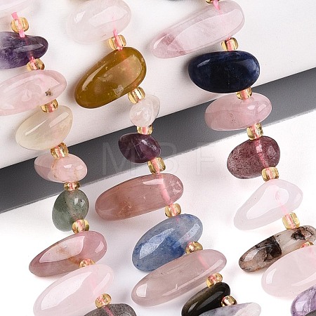 Natural Mixed Gemstone Beads Strands G-Z091-A27-1
