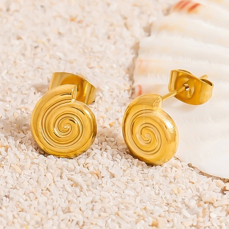 304 Stainless Steel Stud Earrings LS-EJEW-C162-02C-G-1