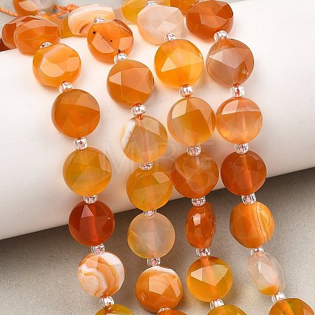 Natural Banded Agate Beads Strands G-C116-A193-01-1