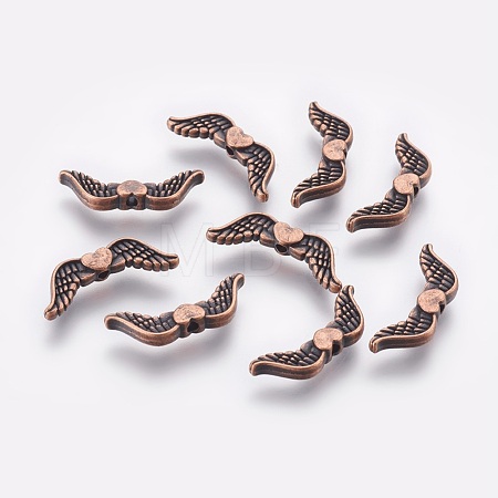 Tibetan Style Alloy Beads TIBEB-6803-R-LF-1