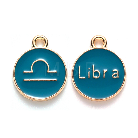 Alloy Enamel Pendants X-ENAM-S124-01B-05K-1