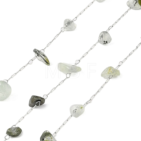 Handmade Natural Rutilated Quartz Chip Beads Chain CHS-H028-06A-03-1