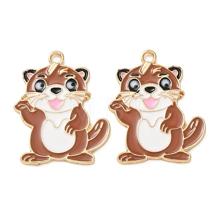 Alloy Enamel Pendants AL-CBA5FAE-02G-B-1