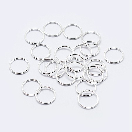 925 Sterling Silver Soldered Closed Jump Rings STER-F036-03S-0.8x4-1