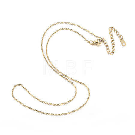 PVD Vacuum Plating 304 Stainless Steel Necklaces X-NJEW-E080-10G-1