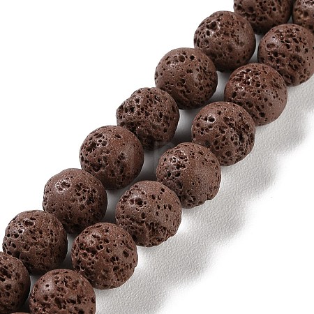 Synthetic Lava Rock Dyed Beads Strands G-H311-08C-02-1