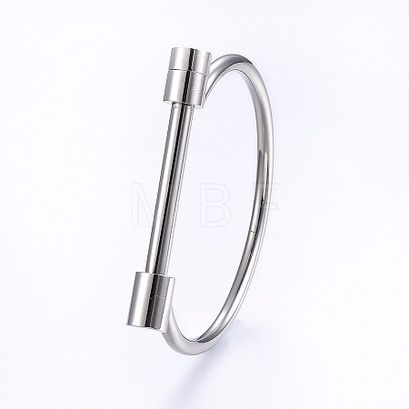 Tarnish Resistant 304 Stainless Steel Bangles X-BJEW-P222-14P-1