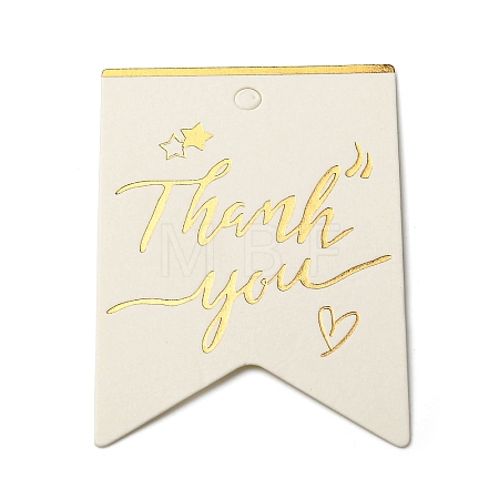 100Pcs Hot Stamping Thank You Paper Gift Tags CDIS-A007-01A-1