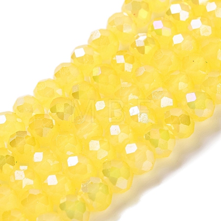 Baking Electroplate Glass Beads Strands X-DGLA-A039-J10mm-B23-1