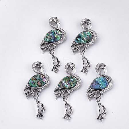 Abalone Shell/Paua Shell Brooches/Pendants RESI-S376-20C-1