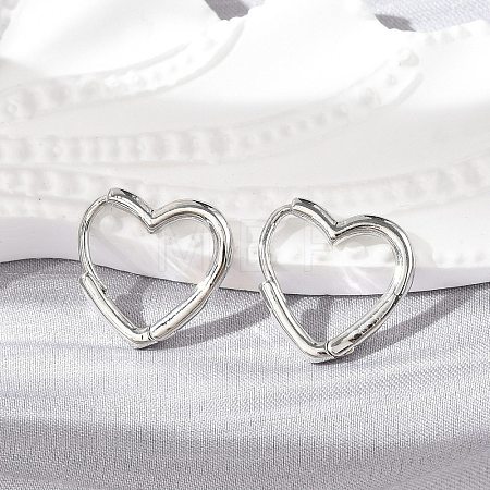 Brass Huggie Hoop Earrings LS-EJEW-C502-09P-1