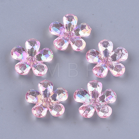 Transparent Acrylic Bead Caps TACR-T007-05D-1
