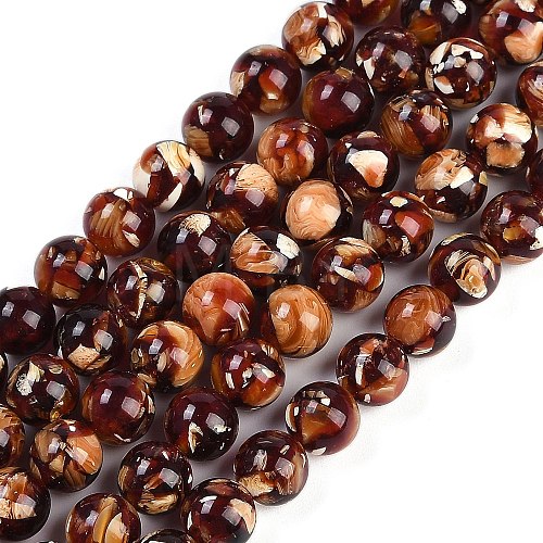 Sythetic Amber Beads Strands G-M199-02B-1