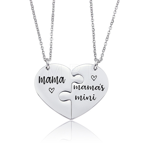Titanium Heart Pendant Necklaces for Men and Women CZ0468-1